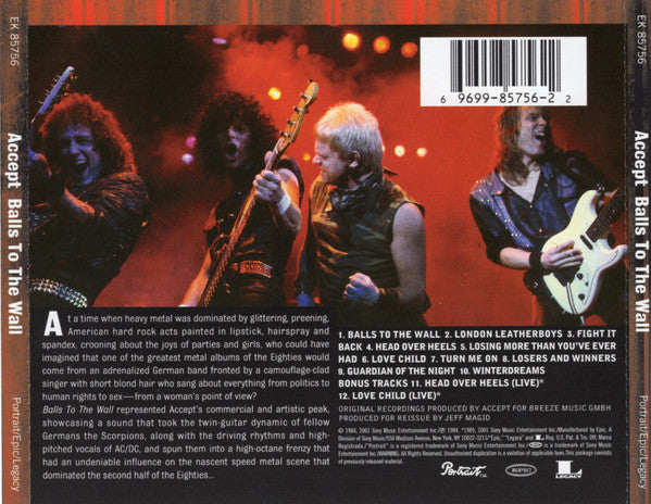 Accept : Balls To The Wall (Album,Reissue,Remastered)