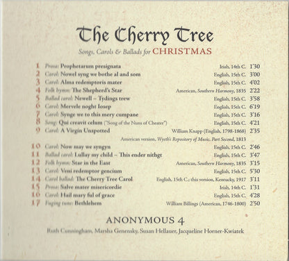 Anonymous 4 : The Cherry Tree (Songs, Carols & Ballads For Christmas) (Album,Hybrid,Multichannel)