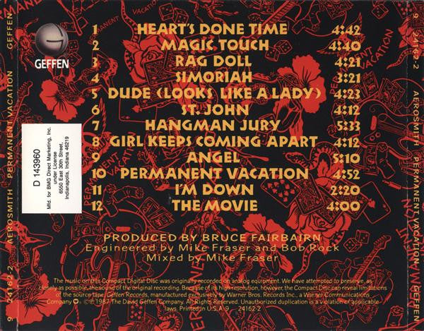 Aerosmith : Permanent Vacation (Album,Club Edition)