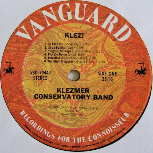 Klezmer Conservatory Band : Klez! (LP)