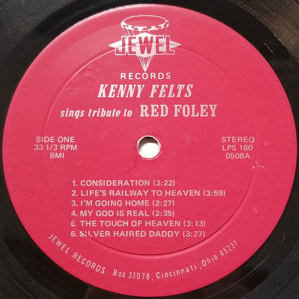 Kenny Felts : Sings Tribute To Red Foley (LP,Stereo)