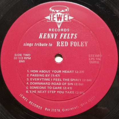 Kenny Felts : Sings Tribute To Red Foley (LP,Stereo)