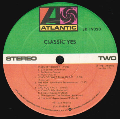 Yes : Classic Yes (LP,Compilation)