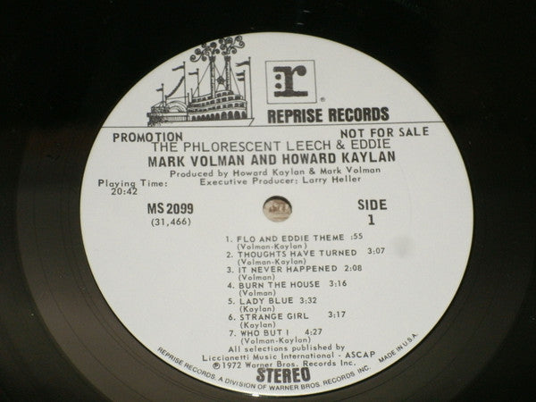 Mark Volman And Howard Kaylan : The Phlorescent Leech & Eddie (LP,Album,Promo)