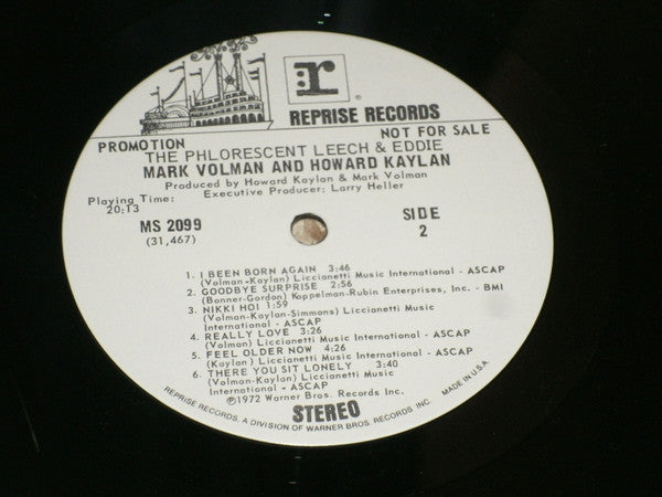 Mark Volman And Howard Kaylan : The Phlorescent Leech & Eddie (LP,Album,Promo)