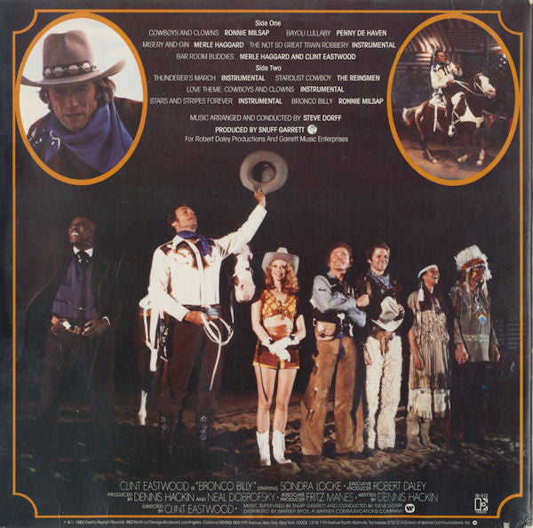 Various : The Original Music Soundtrack From Clint Eastwood's - Bronco Billy (LP,Album)