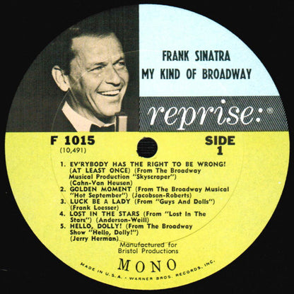 Frank Sinatra : My Kind Of Broadway (LP,Album,Mono)