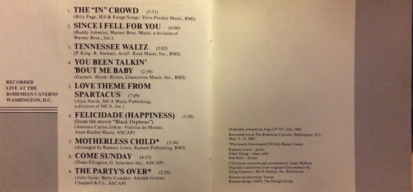 Ramsey Lewis Trio, The : The In Crowd (Album,Reissue)