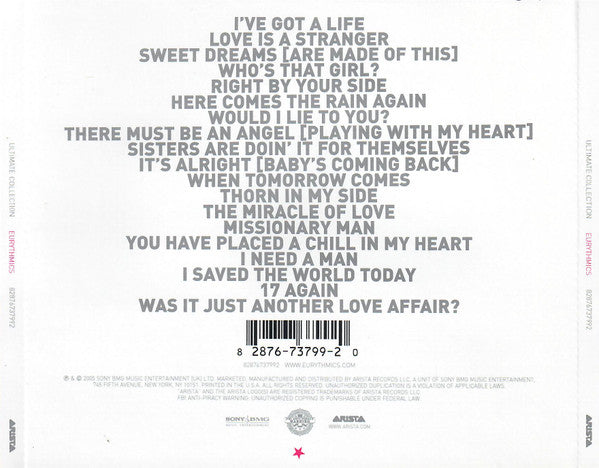Eurythmics : Ultimate Collection (Compilation,Remastered)