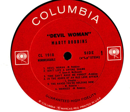 Marty Robbins : Devil Woman (LP,Album,Mono)