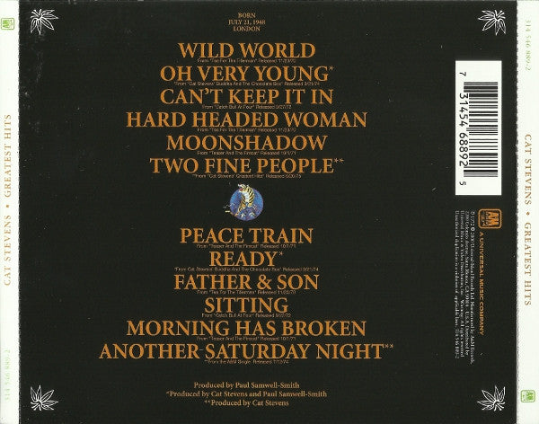 Cat Stevens : Greatest Hits (Compilation,Reissue,Remastered)
