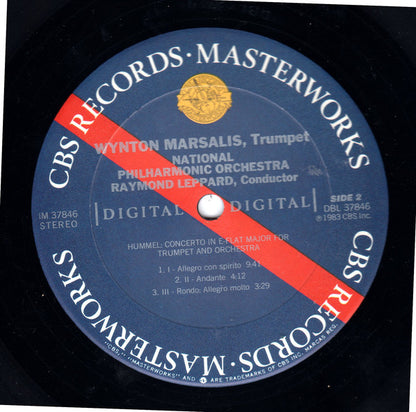 Wynton Marsalis, Joseph Haydn / Johann Nepomuk Hummel / Leopold Mozart, Raymond Leppard, National Philharmonic Orchestra : Trumpet Concertos (LP,Album,Stereo)