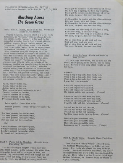 Jean Ritchie : Marching Across The Green Grass And Other American Children Game Songs (LP,Album)