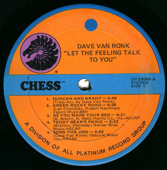 Dave Van Ronk : Songs For Ageing Children (LP,Album,Reissue)