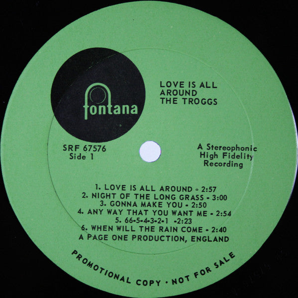 Troggs, The : Love Is All Around (LP,Album,Promo,Stereo)