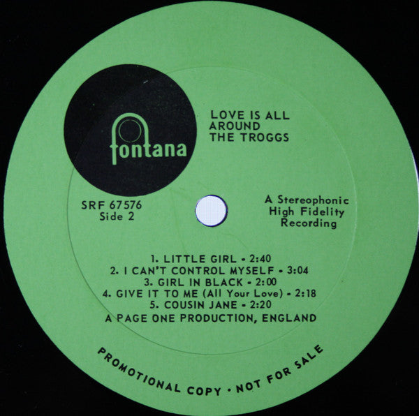 Troggs, The : Love Is All Around (LP,Album,Promo,Stereo)