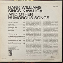 Hank Williams : Sings Kaw-Liga And Other Humorous Songs (LP,Compilation,Mono)