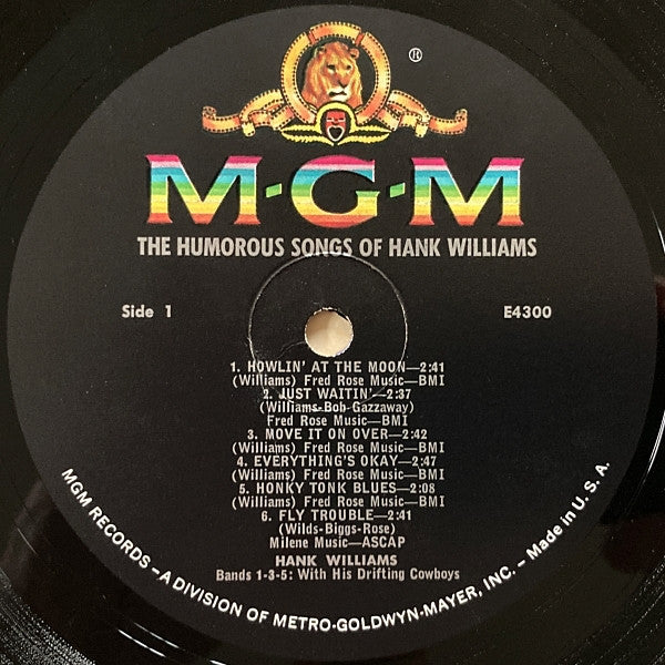 Hank Williams : Sings Kaw-Liga And Other Humorous Songs (LP,Compilation,Mono)
