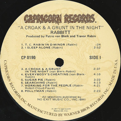 Rabbitt : A Croak & A Grunt In The Night (LP,Album)