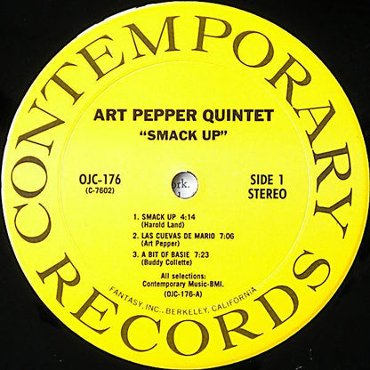 Art Pepper Quintet : Smack Up (LP,Album,Reissue)