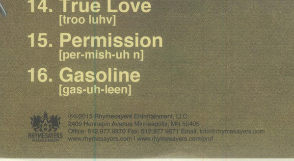 Prof (5) : Liability (LP,Album,Limited Edition,Reissue,Repress)