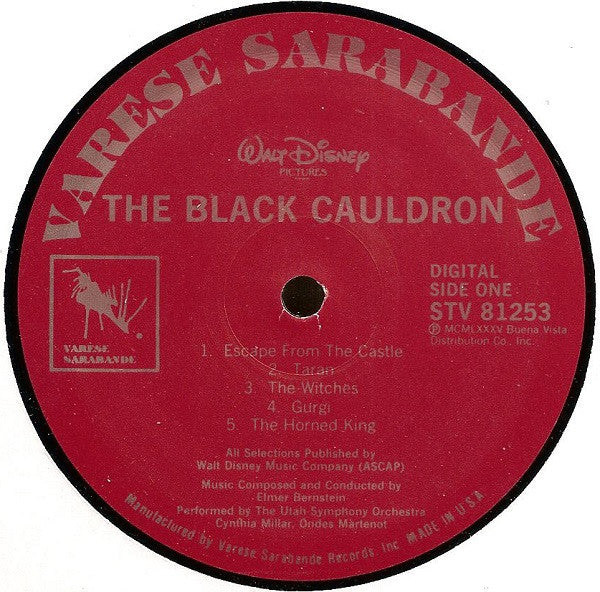 Elmer Bernstein Conducting Utah Symphony Orchestra : The Black Cauldron (LP,Album)