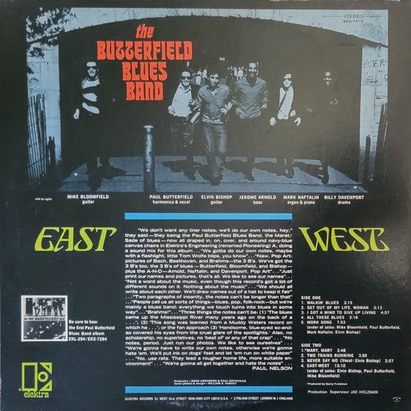 Paul Butterfield Blues Band, The : East-West (LP,Album,Stereo)