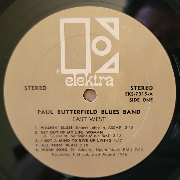 Paul Butterfield Blues Band, The : East-West (LP,Album,Stereo)