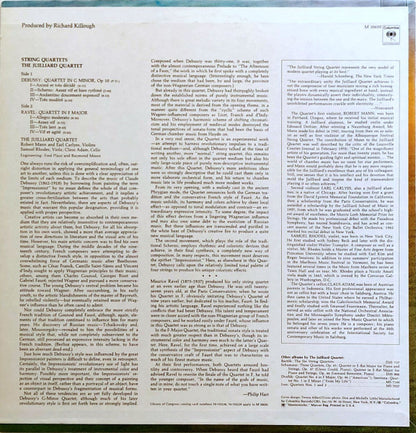 Claude Debussy / Maurice Ravel - Juilliard String Quartet : String Quartets (LP,Album,Stereo)