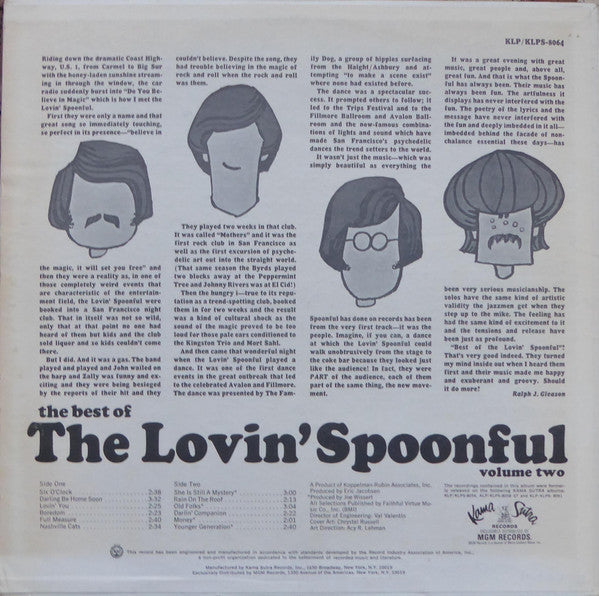 Lovin' Spoonful, The : The Best Of The Lovin' Spoonful (Volume Two) (LP,Compilation,Stereo)