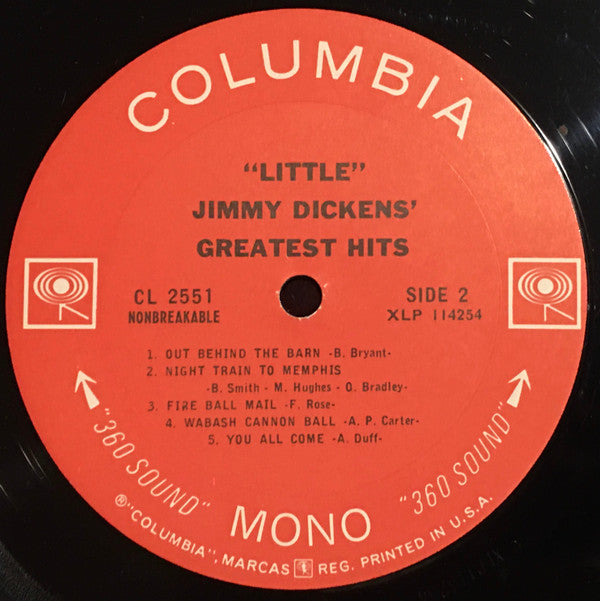 Little Jimmy Dickens : Greatest Hits (LP,Compilation,Mono)