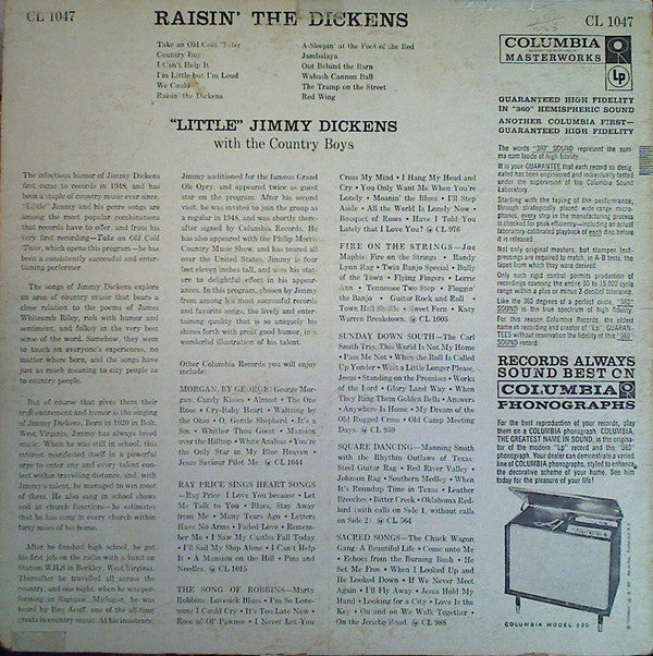 Little Jimmy Dickens With Country Boys, The : Raisin' The Dickens (LP,Album,Mono)