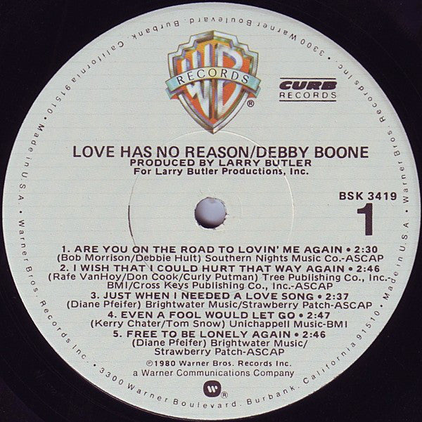 Debby Boone : Love Has No Reason (LP,Album)