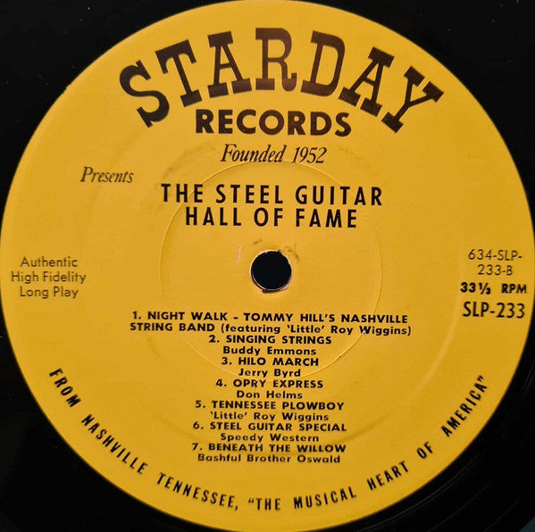 Various : The Steel Guitar Hall Of Fame (LP,Compilation,Mono)