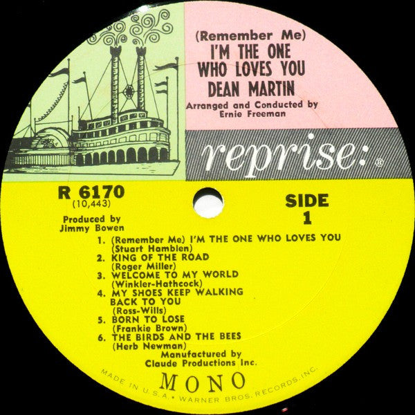 Dean Martin : (Remember Me) I'm The One Who Loves You (LP,Album,Mono)