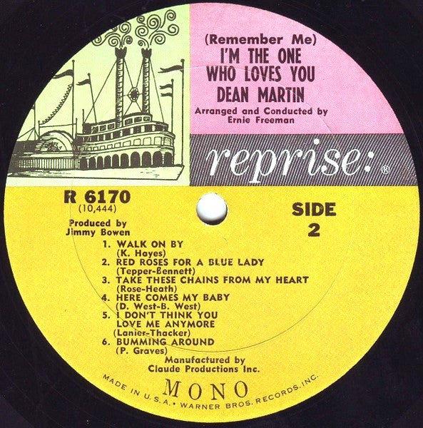 Dean Martin : (Remember Me) I'm The One Who Loves You (LP,Album,Mono)