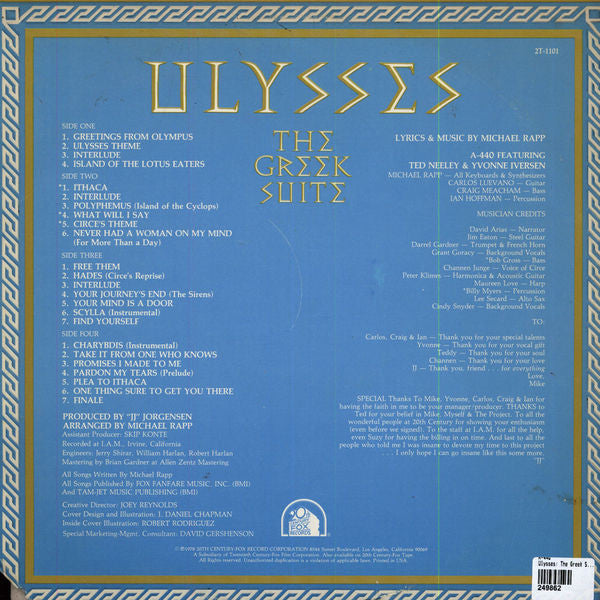 A-440 Feat. Ted Neeley & Yvonne Iversen : Ulysses: The Greek Suite (LP,Album)