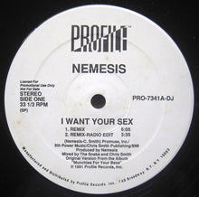 Nemesis (3) : I Want Your Sex (12",Promo)
