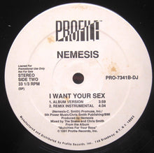 Nemesis (3) : I Want Your Sex (12",Promo)