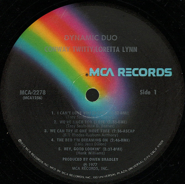 Conway Twitty & Loretta Lynn : Dynamic Duo (LP,Album,Stereo)