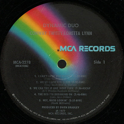 Conway Twitty & Loretta Lynn : Dynamic Duo (LP,Album,Stereo)