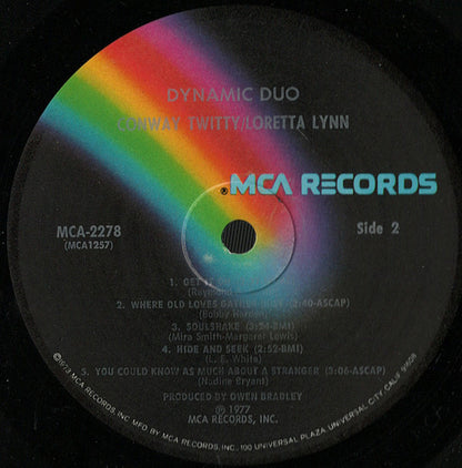 Conway Twitty & Loretta Lynn : Dynamic Duo (LP,Album,Stereo)