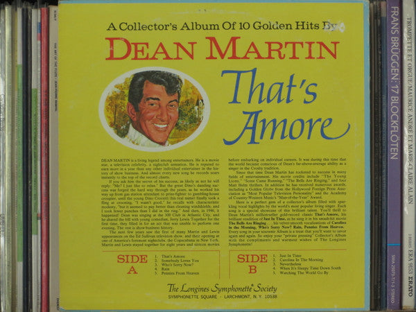 Dean Martin : That's Amore (LP,Album,Compilation,Stereo)
