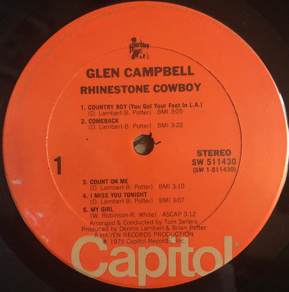 Glen Campbell : Rhinestone Cowboy (LP,Album,Club Edition,Stereo)