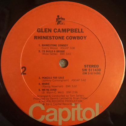 Glen Campbell : Rhinestone Cowboy (LP,Album,Club Edition,Stereo)