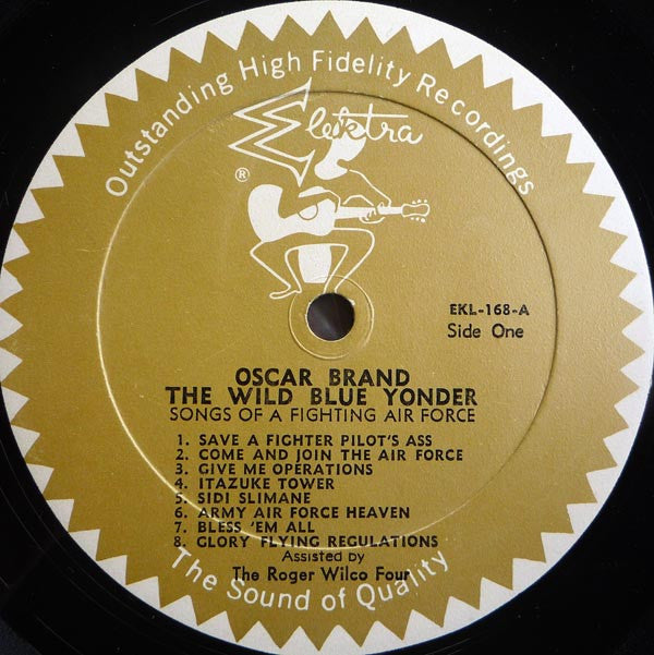 Oscar Brand With Roger Wilco Four, The : The Wild Blue Yonder (LP,Album,Mono)