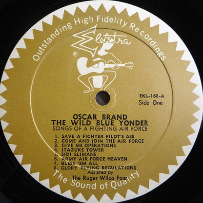 Oscar Brand With Roger Wilco Four, The : The Wild Blue Yonder (LP,Album,Mono)