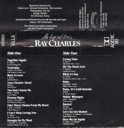 Ray Charles : The Legend Lives... (Compilation)