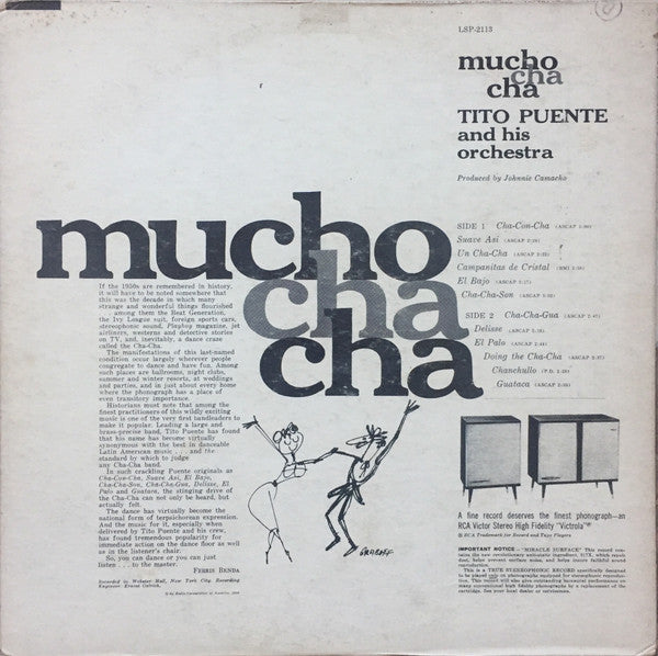 Tito Puente And His Orchestra : Mucho Cha-Cha (LP,Album,Stereo)