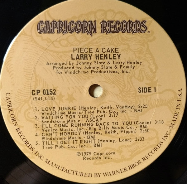 Larry Henley : Piece A Cake (LP,Album)